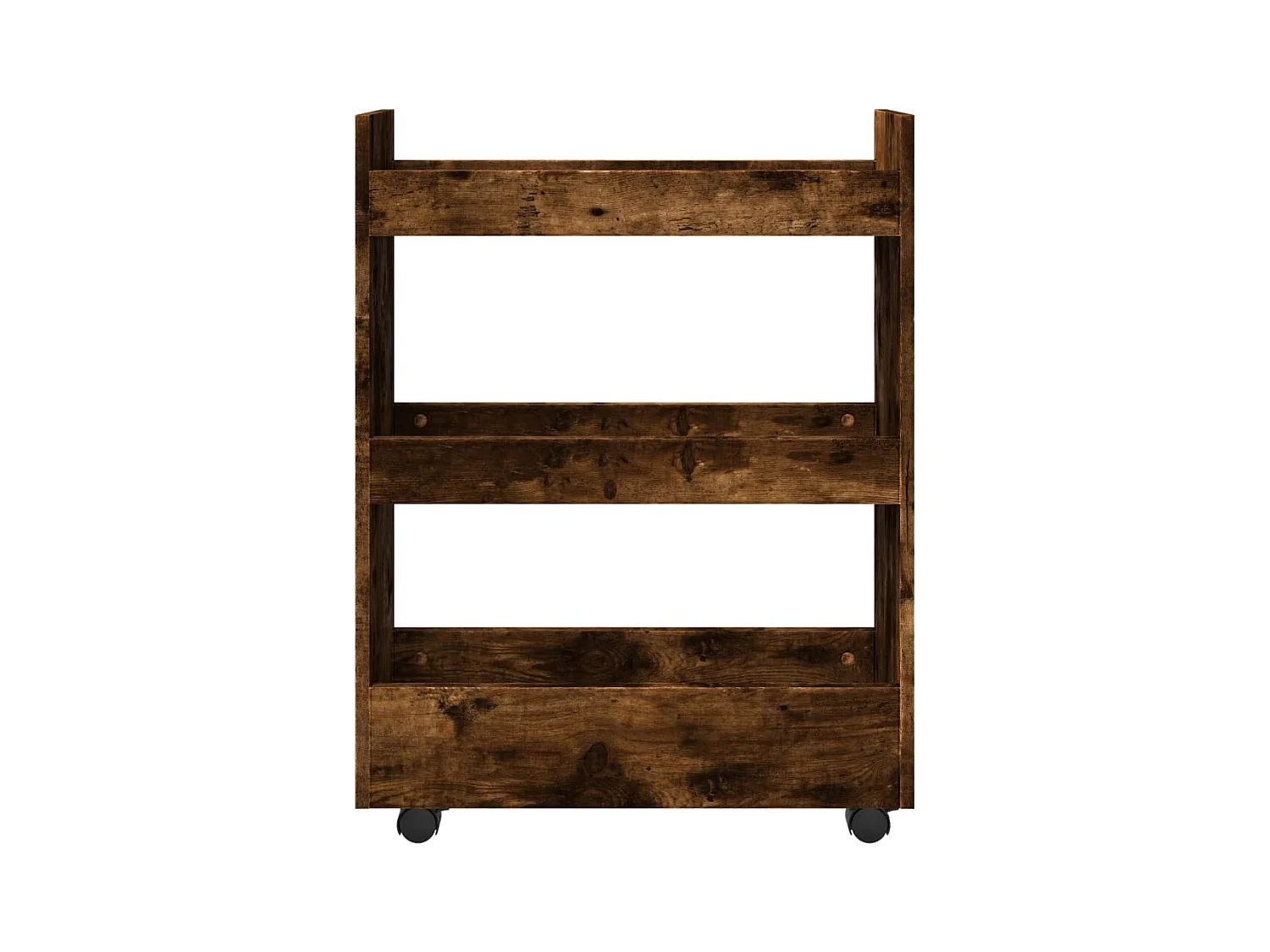 Trólei arrumação estreito 3prat. deriv. madeira carvalho fumado