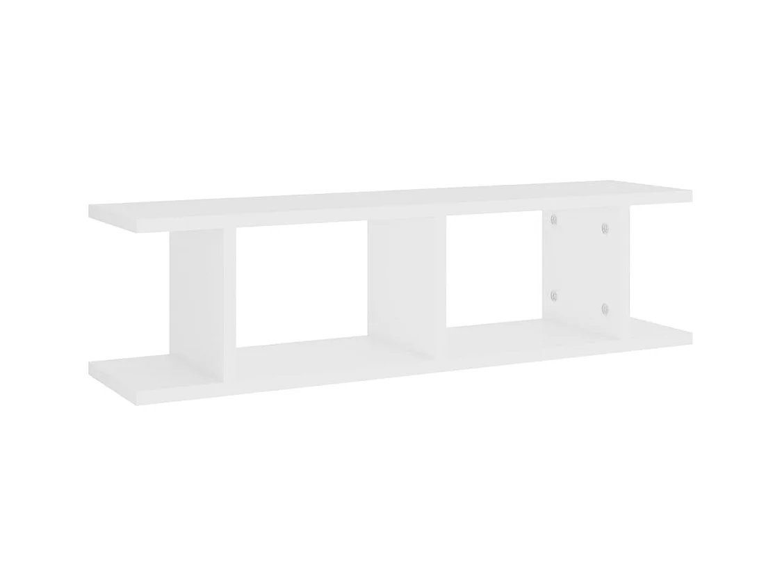Étagères murales 2 pcs Blanc 75x18x20 cm bois d'ingénierie