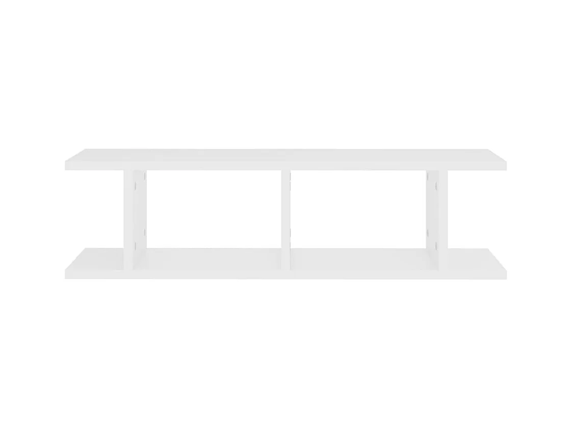 Étagères murales 2 pcs Blanc 75x18x20 cm bois d'ingénierie