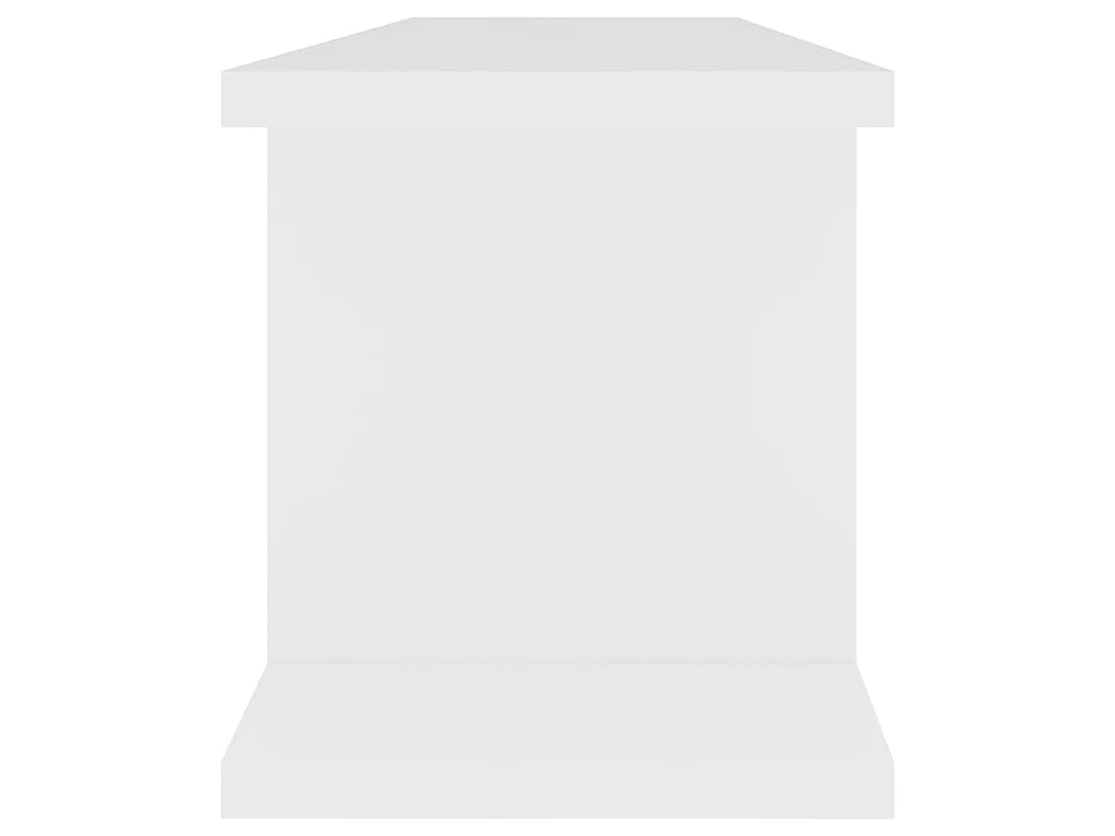 Prateleiras de parede 2 pcs 75x18x20 cm deriv. madeira branco