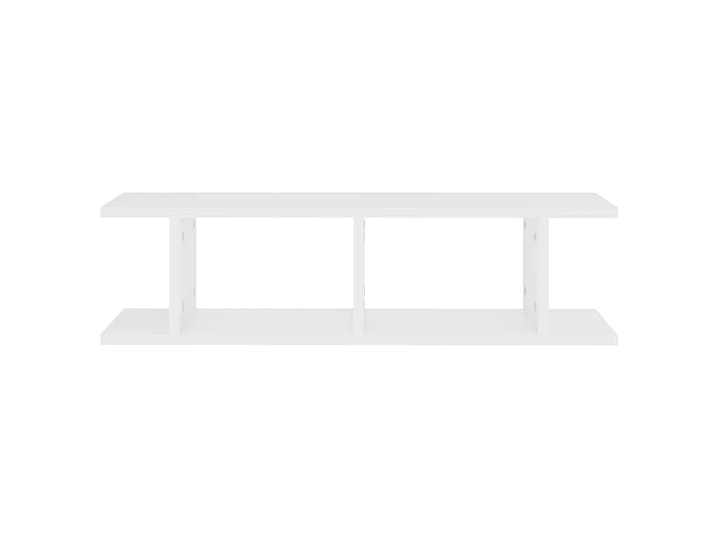 Étagères murales 2 pcs Blanc 75x18x20 cm bois d'ingénierie