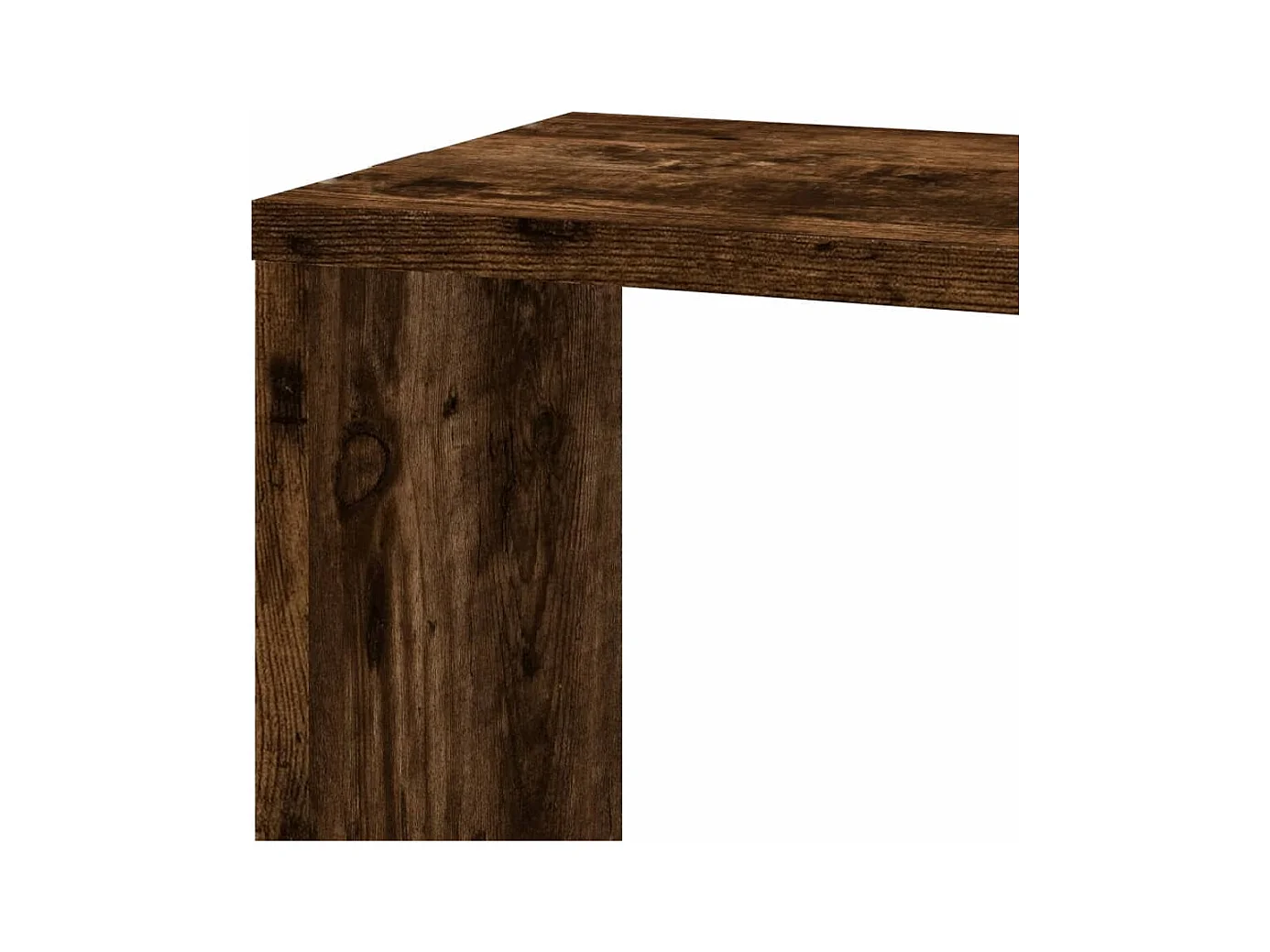 Scaffale Angolare a Muro Rovere Fumo 45x45x147 cm Multistrato