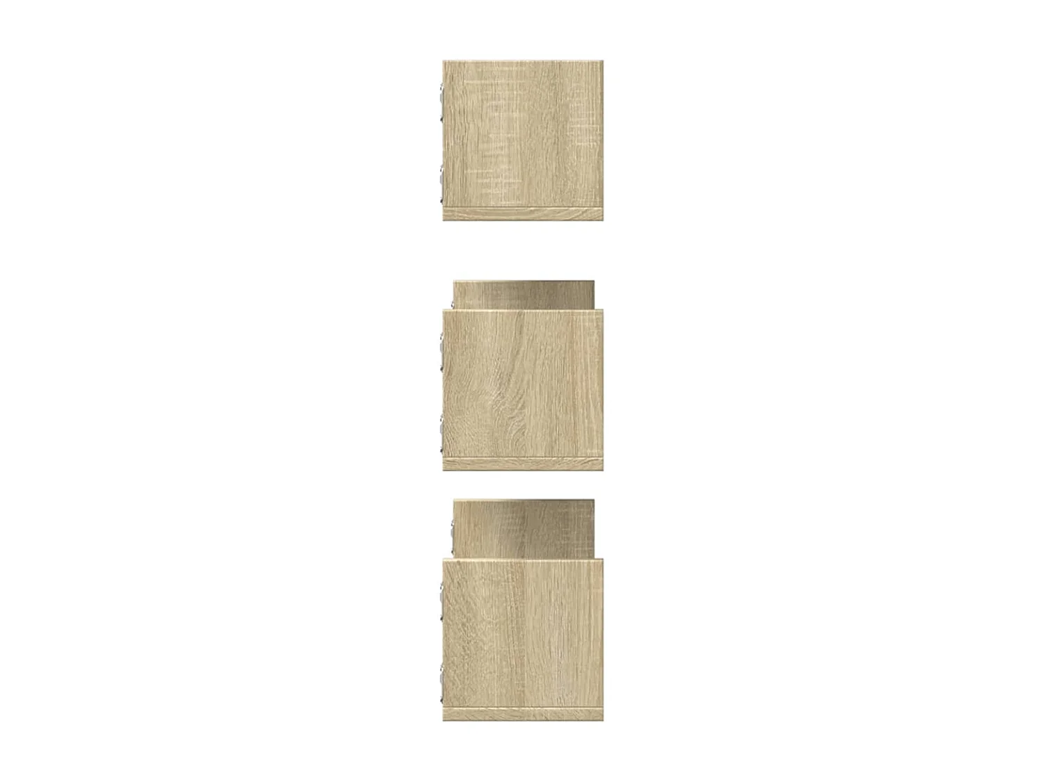 Étagères murales 3pcs chêne sonoma 58x18x18cm bois d'ingénierie