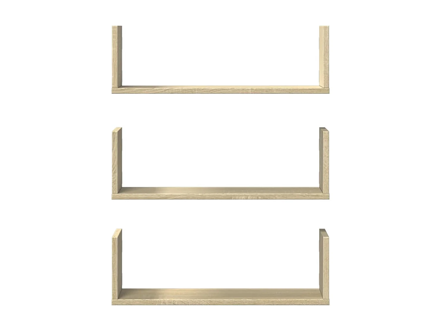 Étagères murales 3pcs chêne sonoma 58x18x18cm bois d'ingénierie