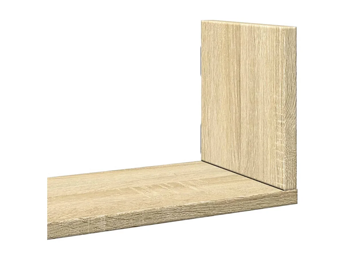 Étagères murales 3pcs chêne sonoma 58x18x18cm bois d'ingénierie