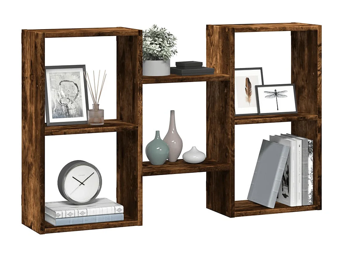 Étagère murale chêne fumé 96x18x60 cm bois d'ingénierie