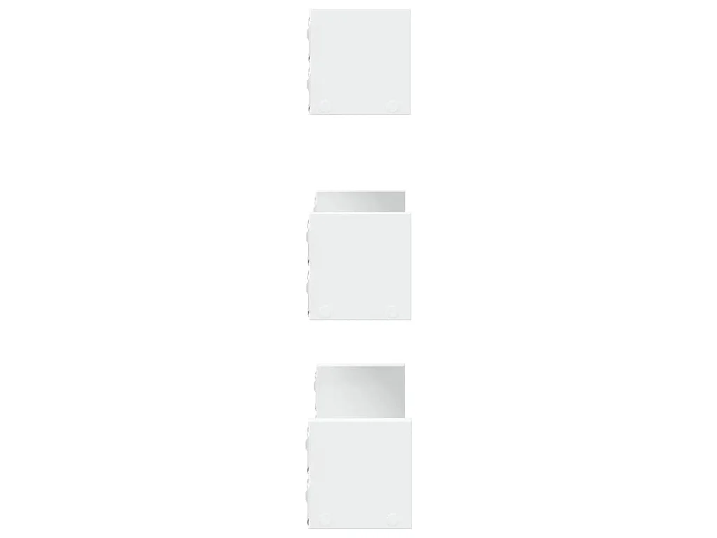 Prateleira de parede 3 pcs derivados de madeira branco