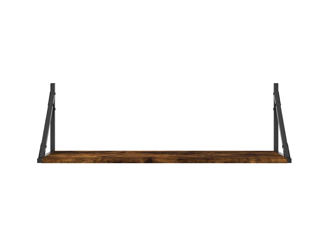 Wandregale 2 Stk. Räuchereiche 80x25x25,5 cm Holzwerkstoff