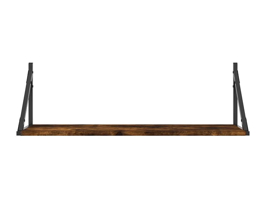 Prateleiras de parede 2pcs derivados de madeira carvalho fumado