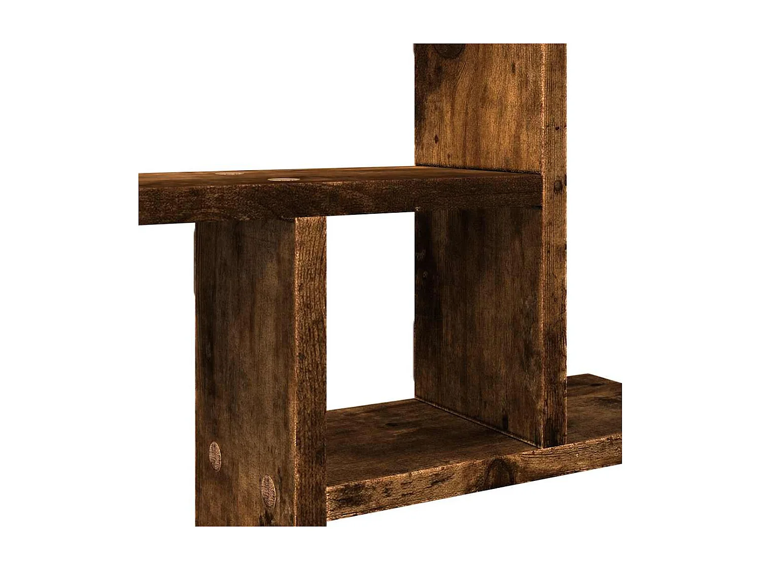 Wandschappen 2 st 50x12x50 cm bewerkt hout gerookt eikenkleurig