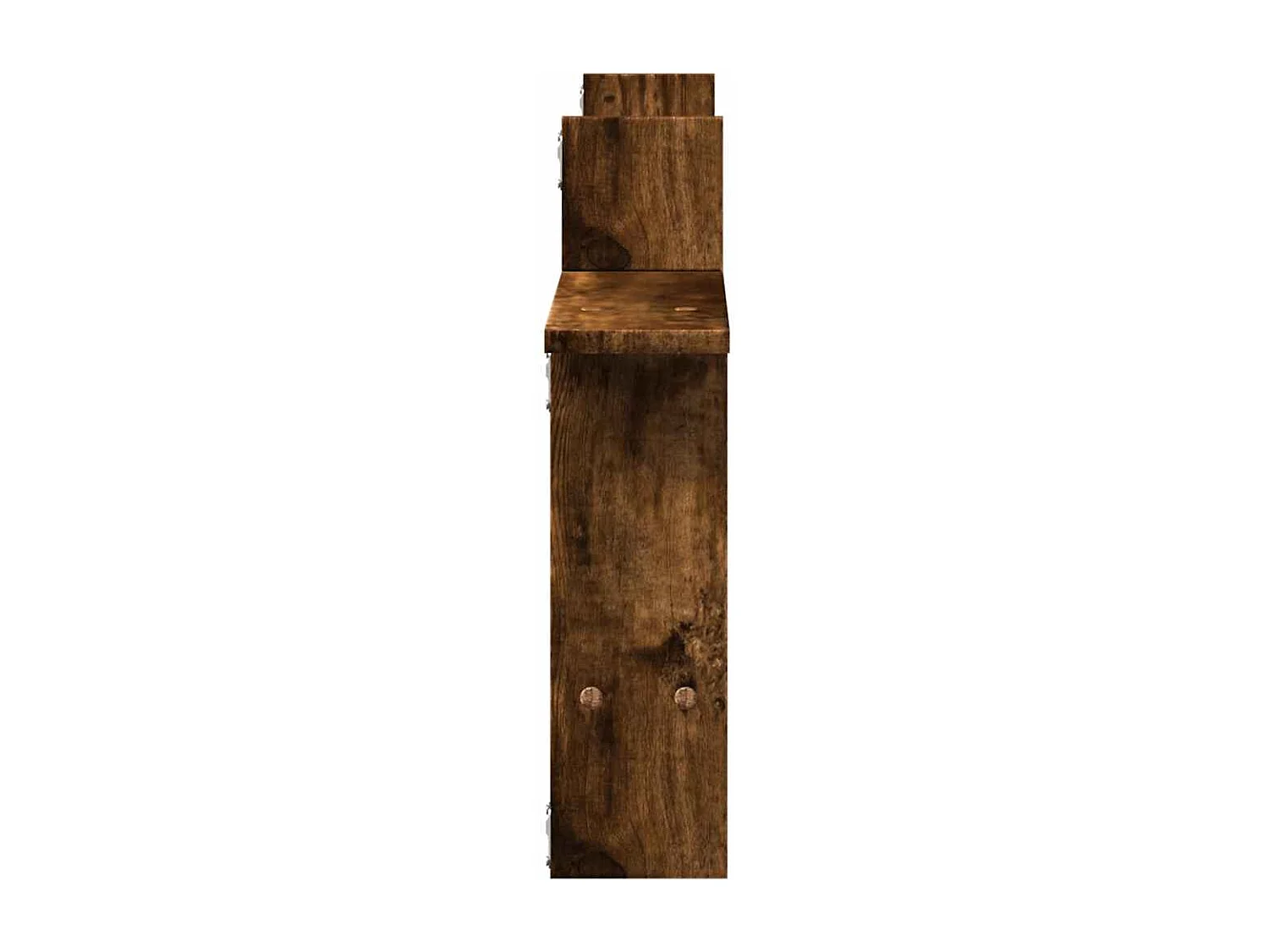 Wandregale 2 Stk. Räuchereiche 50x12x50 cm Holzwerkstoff