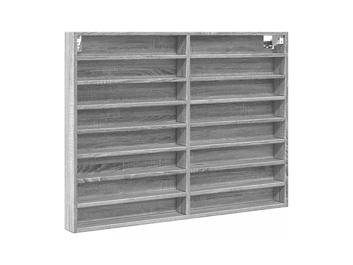 Armário vitrine 100x8,5x75 cm derivados de madeira cinza sonoma