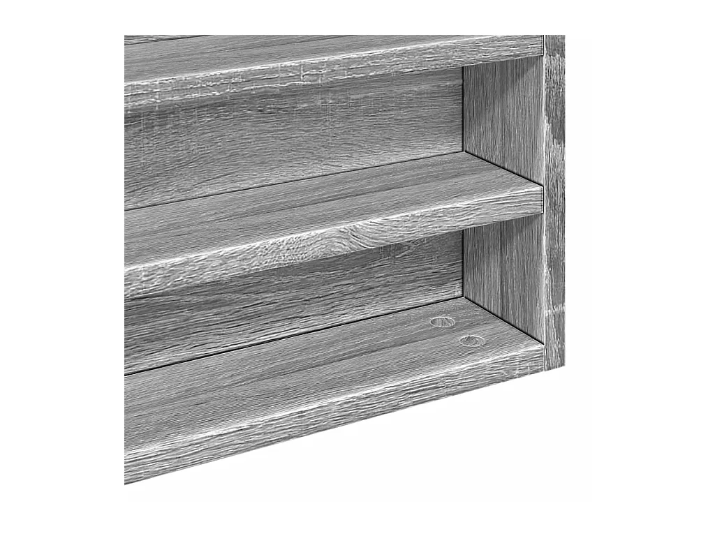 Armário vitrine 100x8,5x75 cm derivados de madeira cinza sonoma