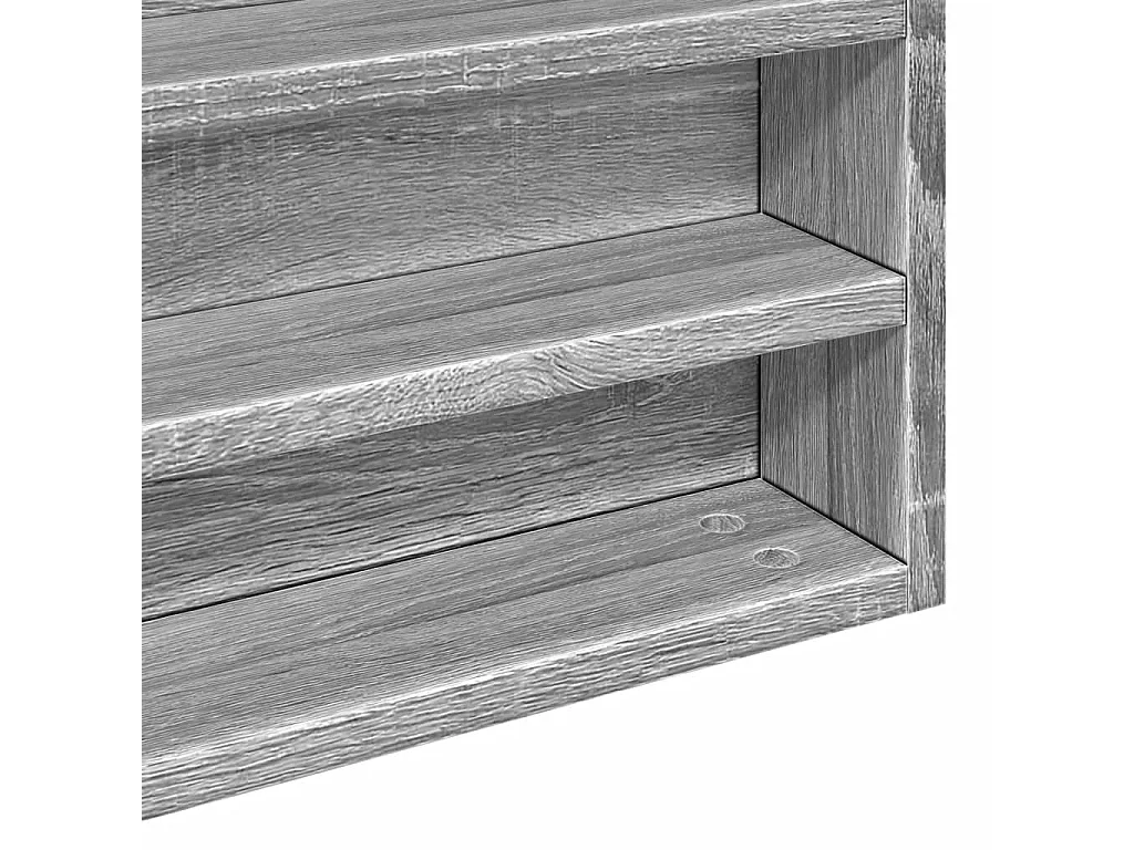 Armoire à vitrine sonoma gris 100x8,5x75 cm bois d'ingénierie