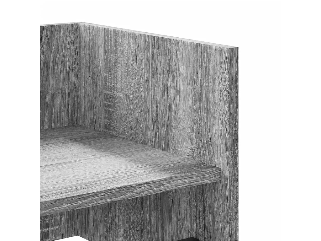 Wandschap 100x35x30,5 cm bewerkt hout grijs sonoma eikenkleurig