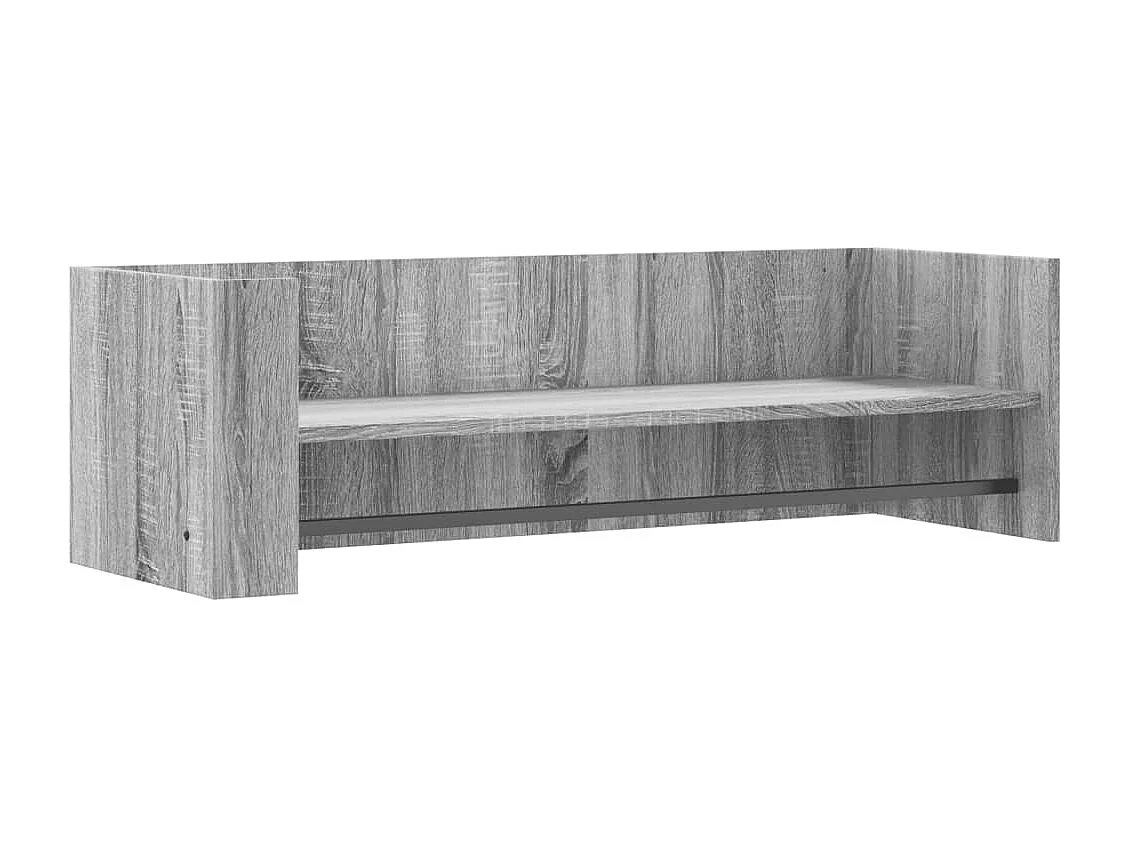 Wandschap 100x35x30,5 cm bewerkt hout grijs sonoma eikenkleurig