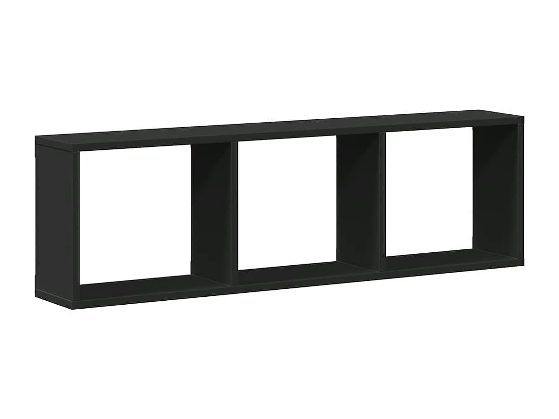 Wandschrank 100x16x30 cm Schwarz Holzwerkstoff