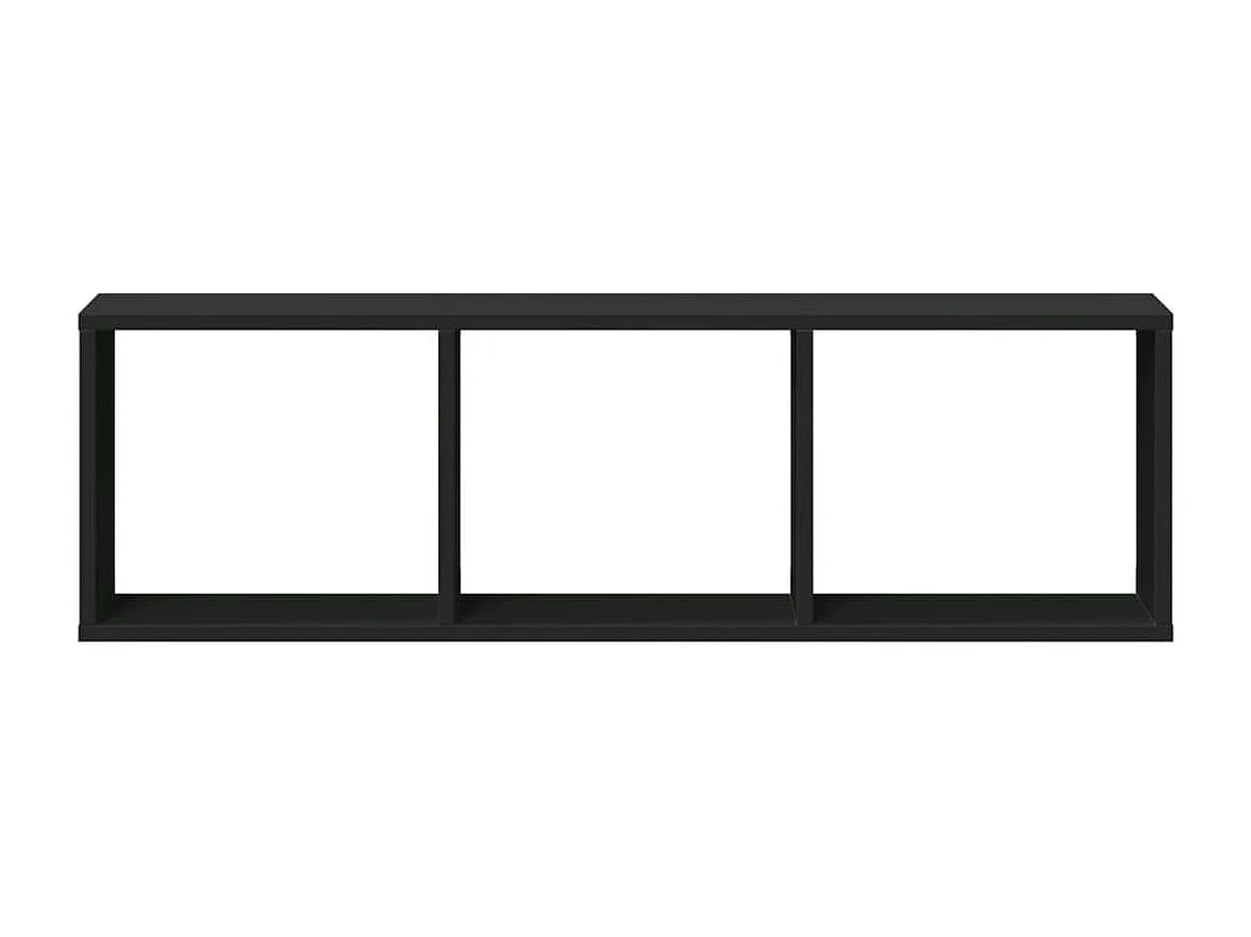 Wandschrank 100x16x30 cm Schwarz Holzwerkstoff