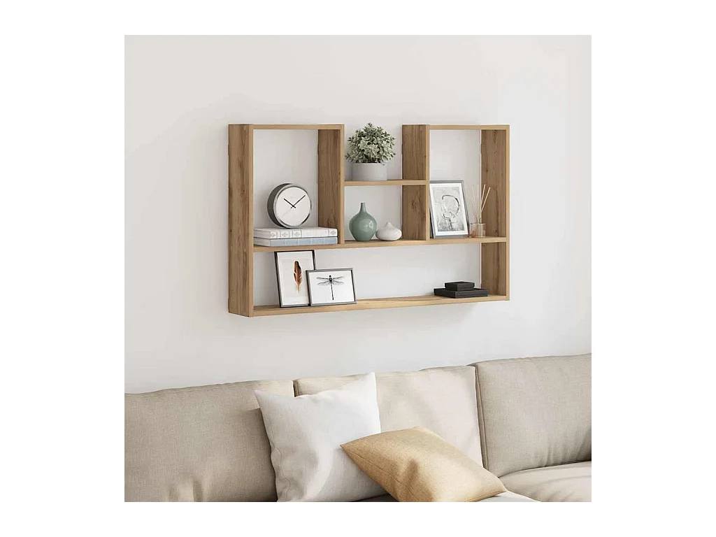 Étagère murale chêne artisanal 99x15x60 cm bois d'ingénierie
