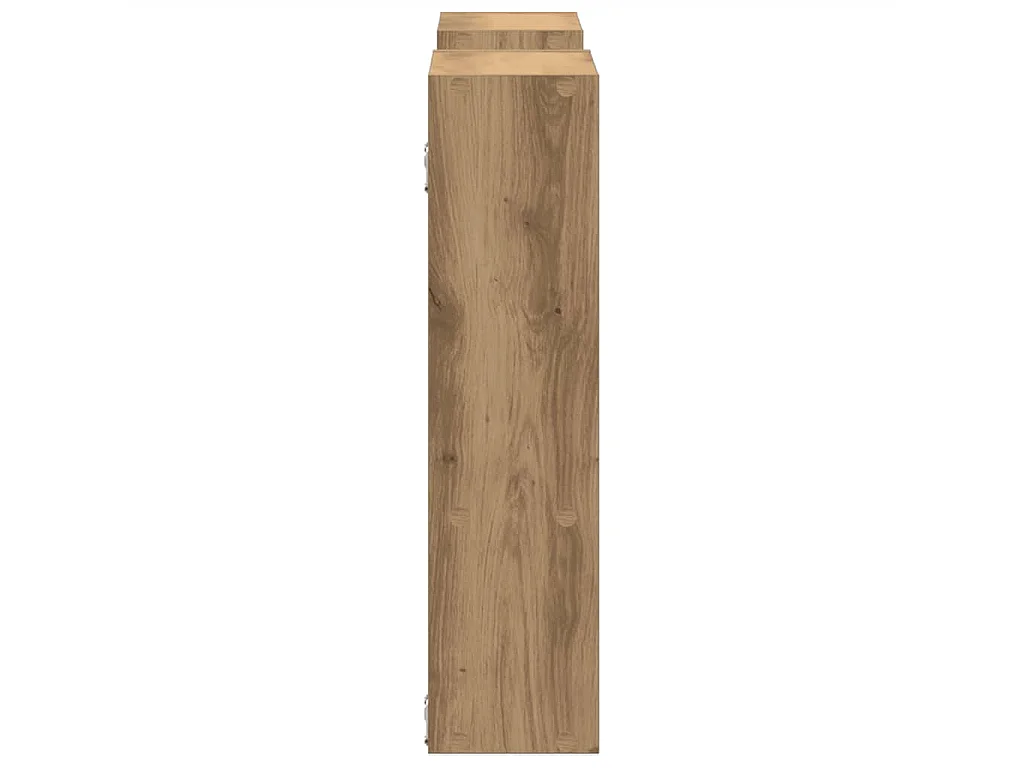 Wandschap 99x15x60 cm bewerkt hout artisanaal eikenkleurig