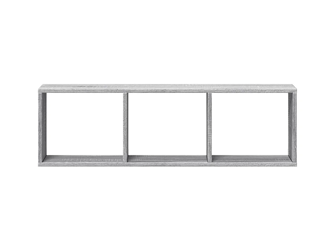 Wandschrank 100x16x30 cm Grau Sonoma Holzwerkstoff