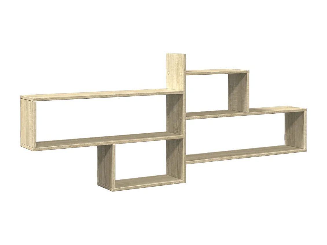 Wandschap 167,5x18x68 cm bewerkt hout sonoma eikenkleurig