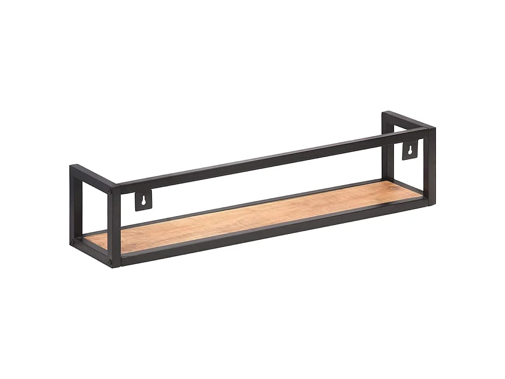 Mensole a Muro 2 pz 80 cm in Legno Massello di Acacia