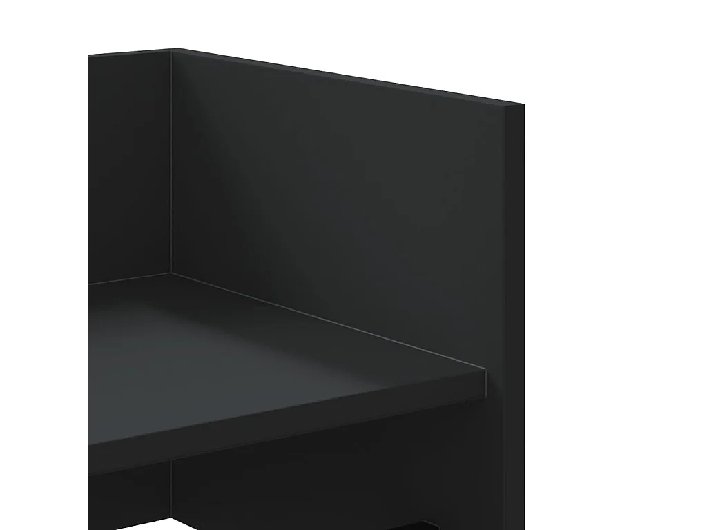 Scaffale a Parete Nero 100x35x30,5 cm in Legno Multistrato