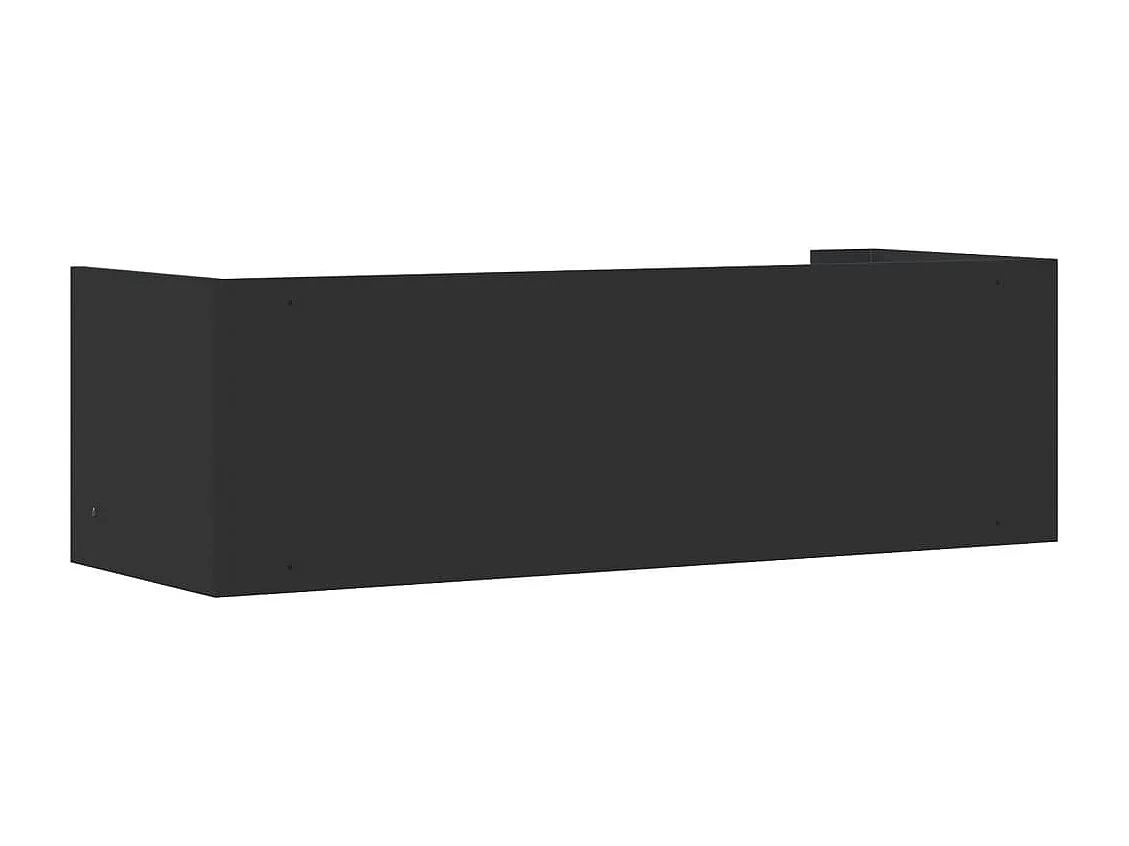 Scaffale a Parete Nero 100x35x30,5 cm in Legno Multistrato
