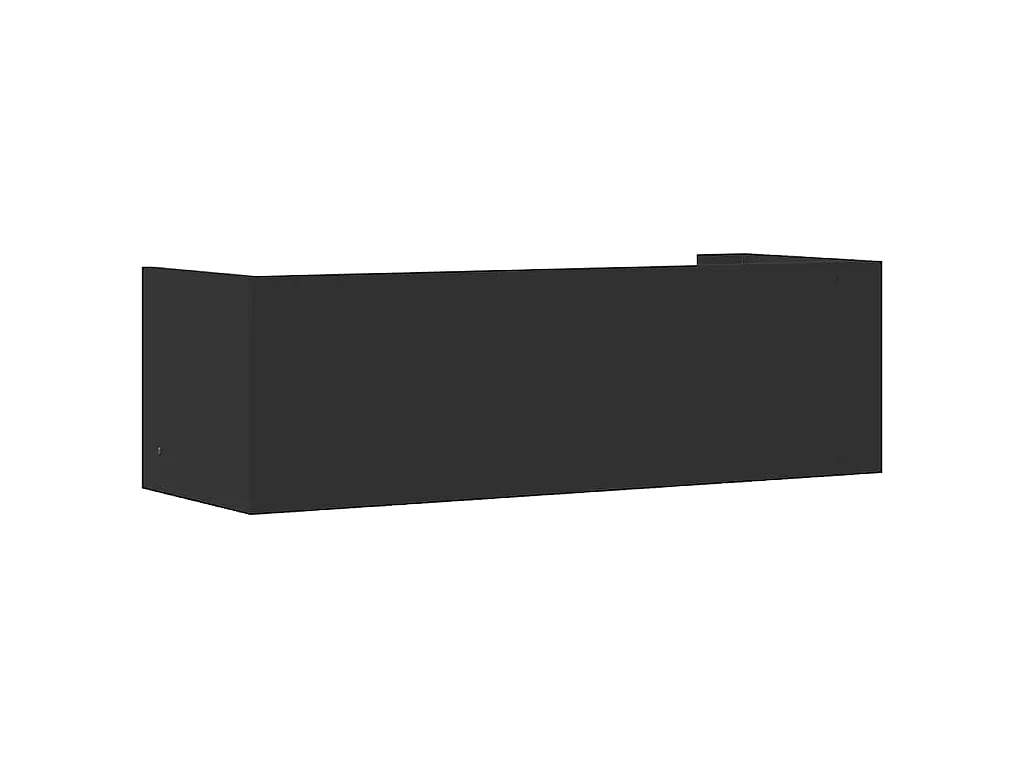 Étagère murale noir 100x35x30,5 cm bois d'ingénierie