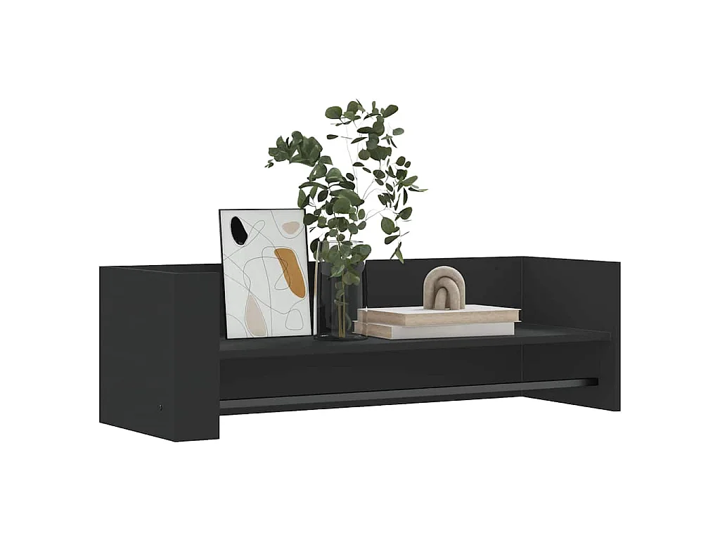 Étagère murale noir 100x35x30,5 cm bois d'ingénierie
