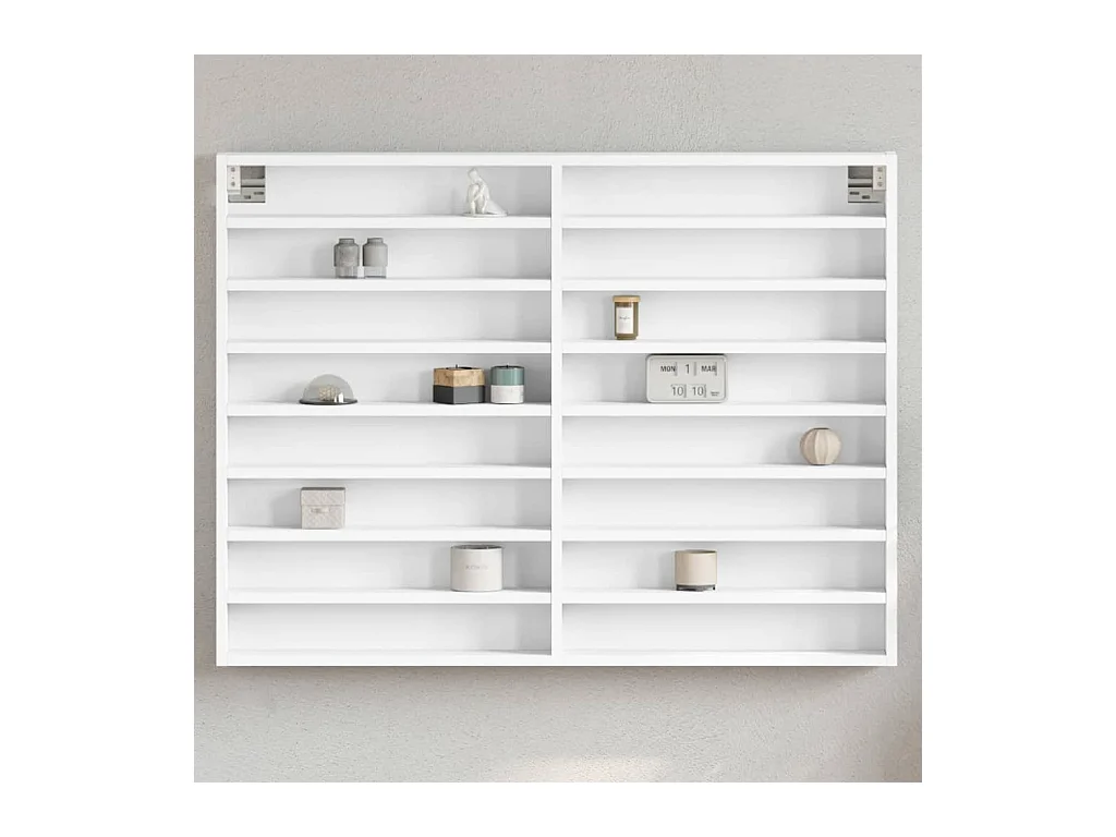 Armoire à vitrine blanc 100x8,5x75 cm bois d'ingénierie