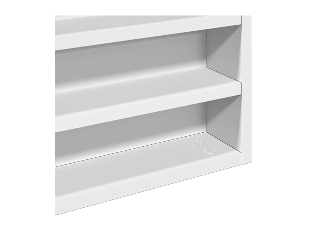 Armoire à vitrine blanc 100x8,5x75 cm bois d'ingénierie