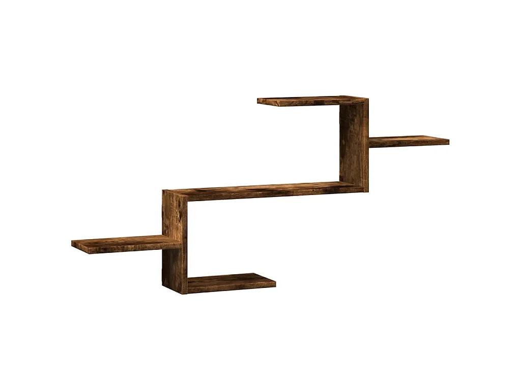 Scaffale a Muro Rovere Fumo 104x15x49 cm in Truciolato