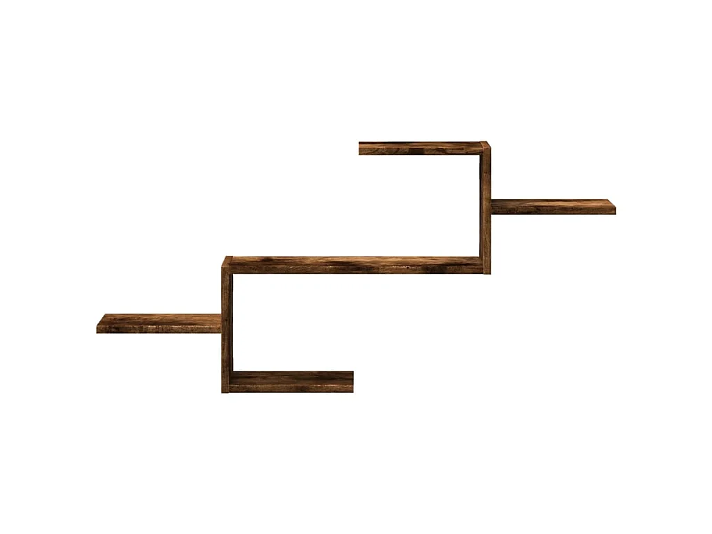 Scaffale a Muro Rovere Fumo 104x15x49 cm in Truciolato