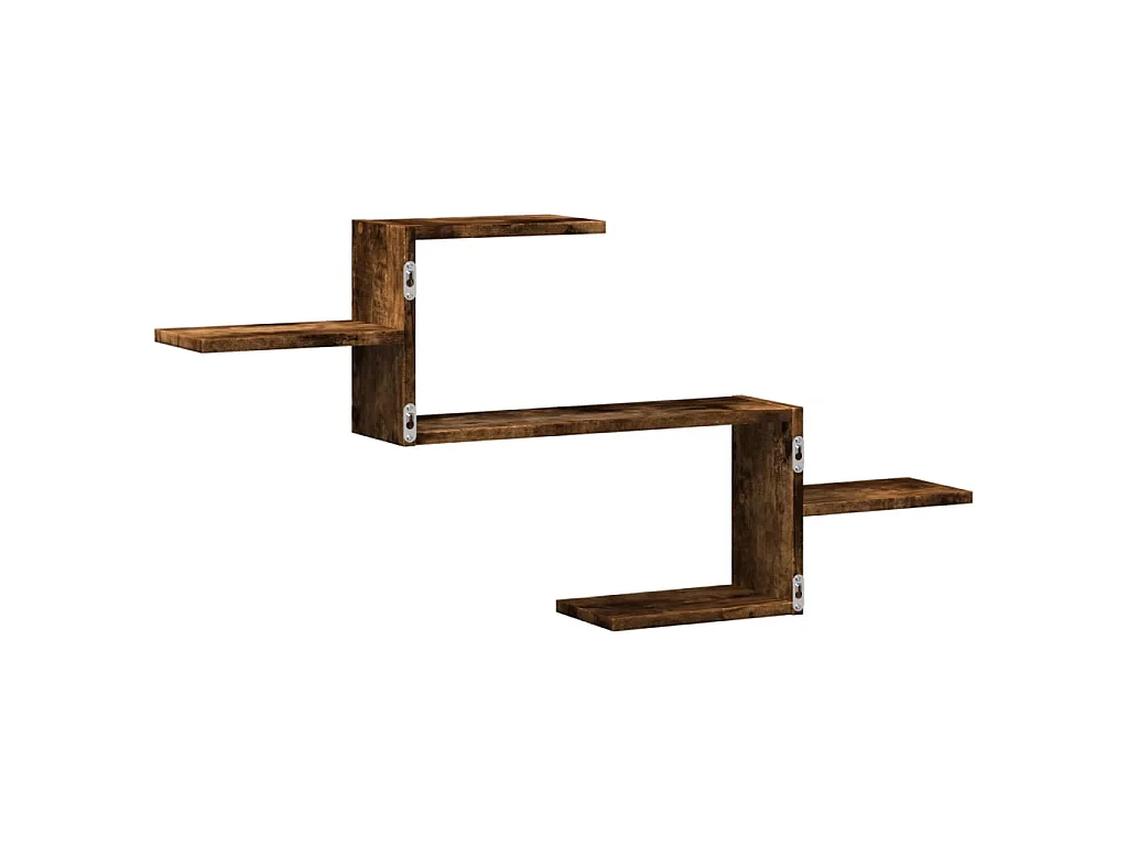 Scaffale a Muro Rovere Fumo 104x15x49 cm in Truciolato