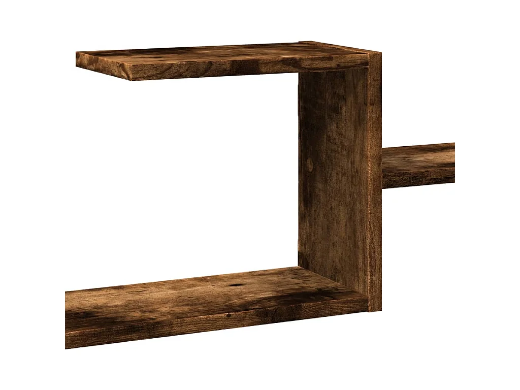 Scaffale a Muro Rovere Fumo 104x15x49 cm in Truciolato