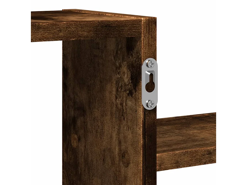 Scaffale a Muro Rovere Fumo 104x15x49 cm in Truciolato