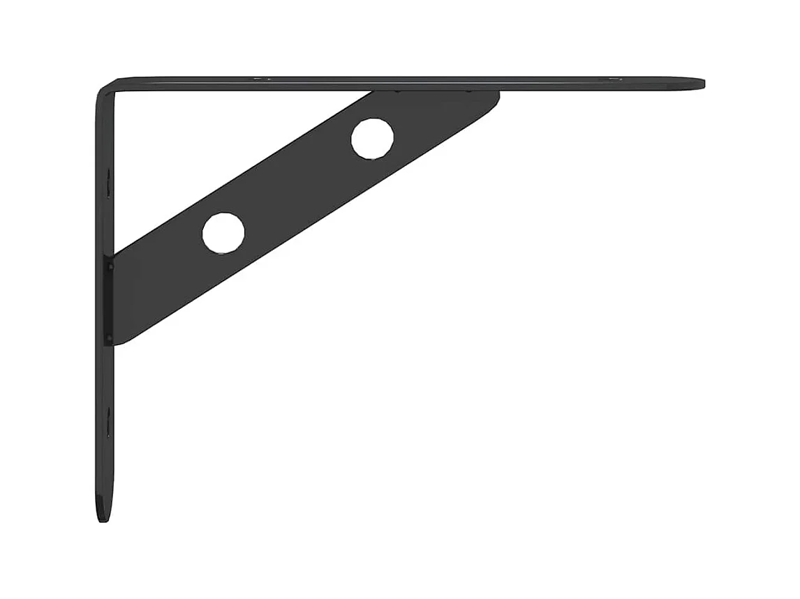 Supports d'étagères 4 pcs 15x2,5x11,5 cm noir acier inoxydable