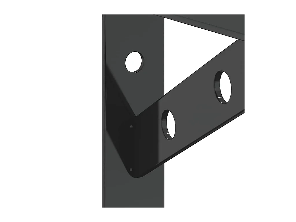 Supports d'étagères 4 pcs 15x2,5x11,5 cm noir acier inoxydable