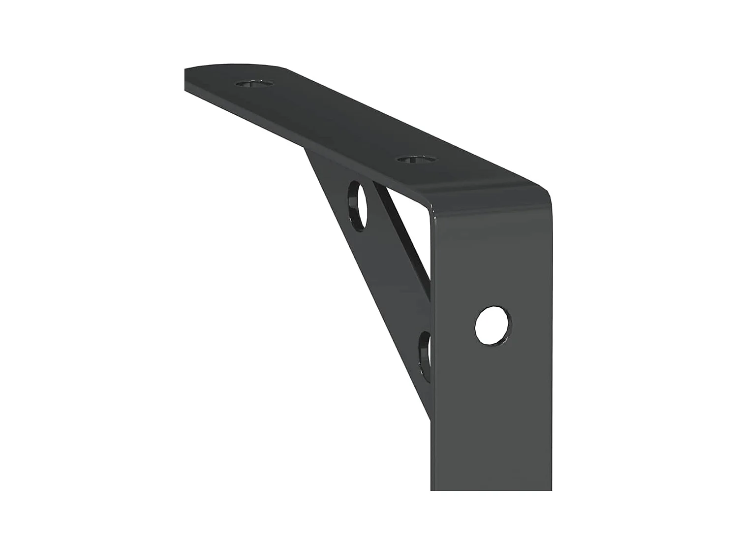 Supports d'étagères 4 pcs 15x2,5x11,5 cm noir acier inoxydable