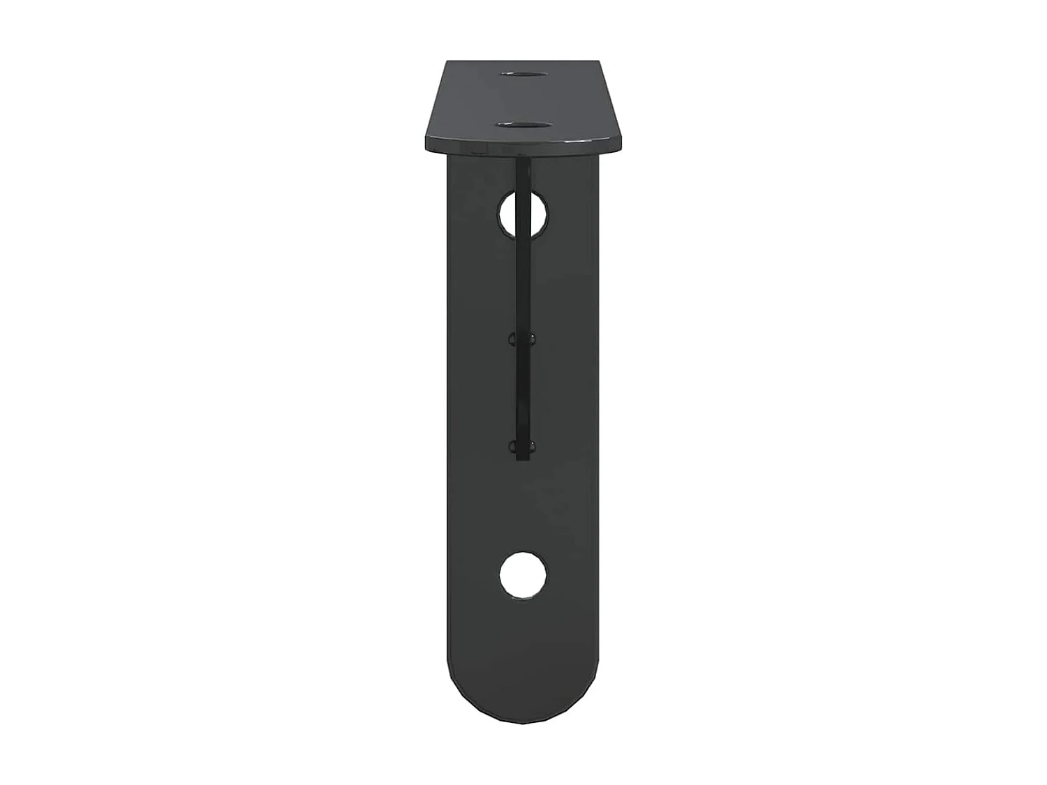 Regalträger 4 Stk. 15x2,5x11,5 cm Schwarz Edelstahl