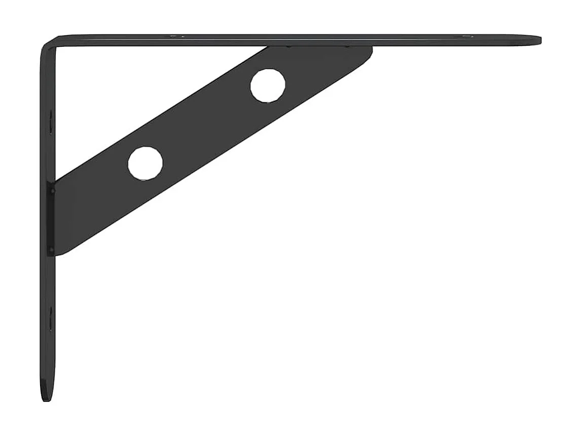 Regalträger 4 Stk. 15x2,5x11,5 cm Schwarz Edelstahl