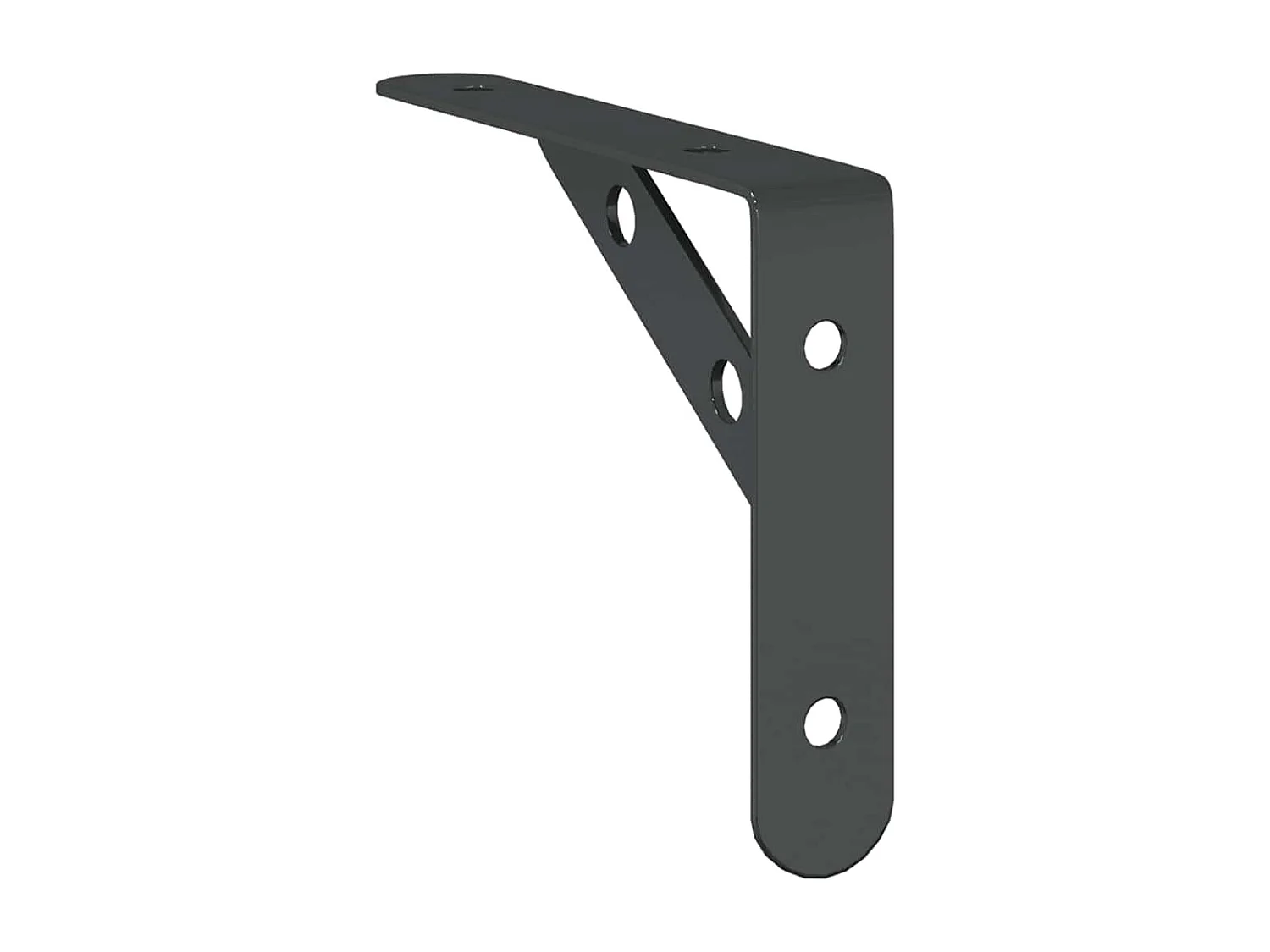 Regalträger 4 Stk. 15x2,5x11,5 cm Schwarz Edelstahl