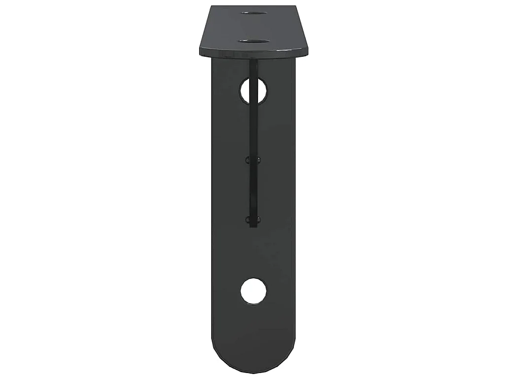 Supports d'étagères 4 pcs 15x2,5x11,5 cm noir acier inoxydable