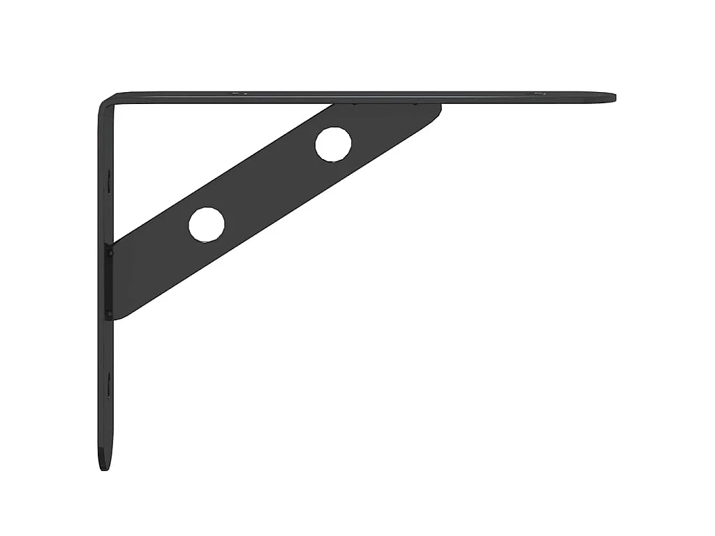 Supports d'étagères 4 pcs 15x2,5x11,5 cm noir acier inoxydable