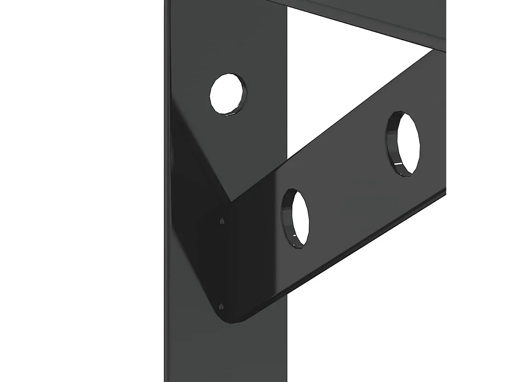 Supports d'étagères 4 pcs 15x2,5x11,5 cm noir acier inoxydable