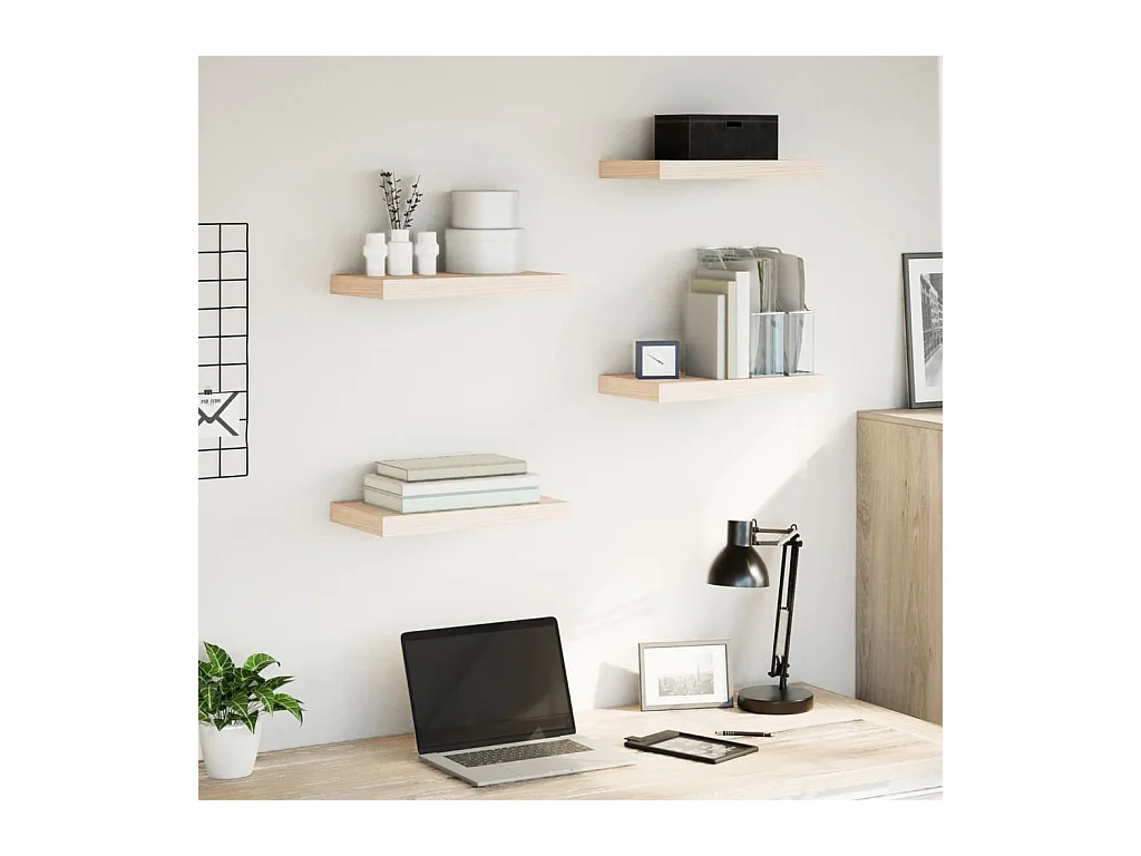 Étagères flottantes 4 pcs 40x23,5x4 cm bois d'ingénierie