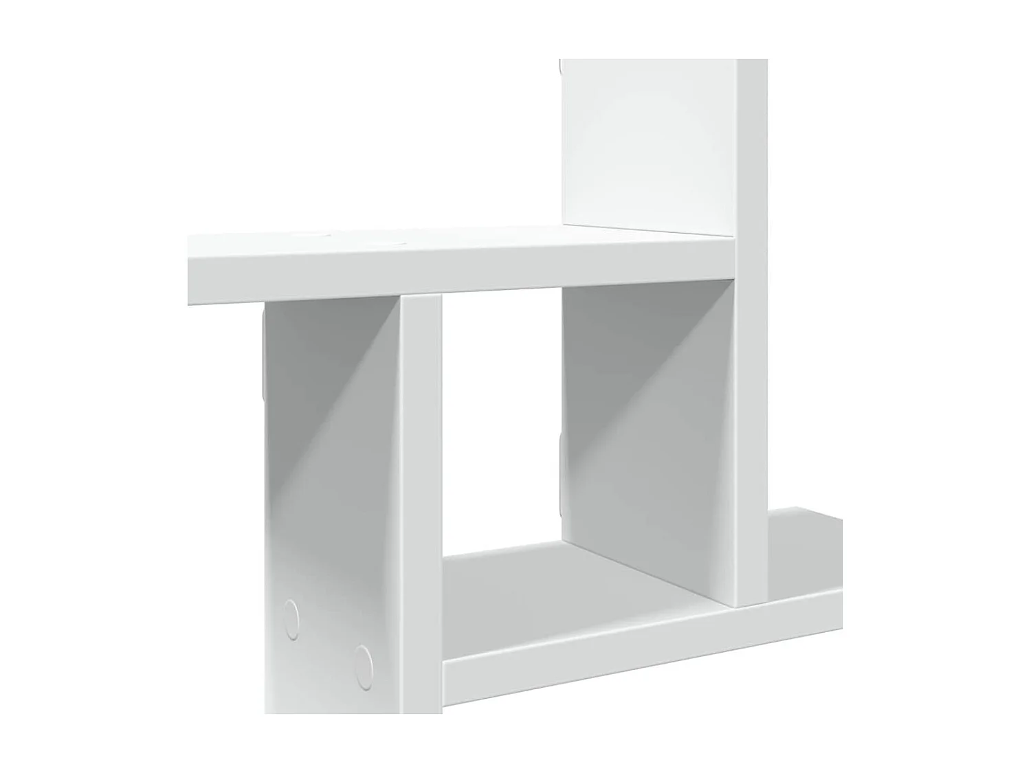 Wandschappen 2 st 38x12x38 cm bewerkt hout wit