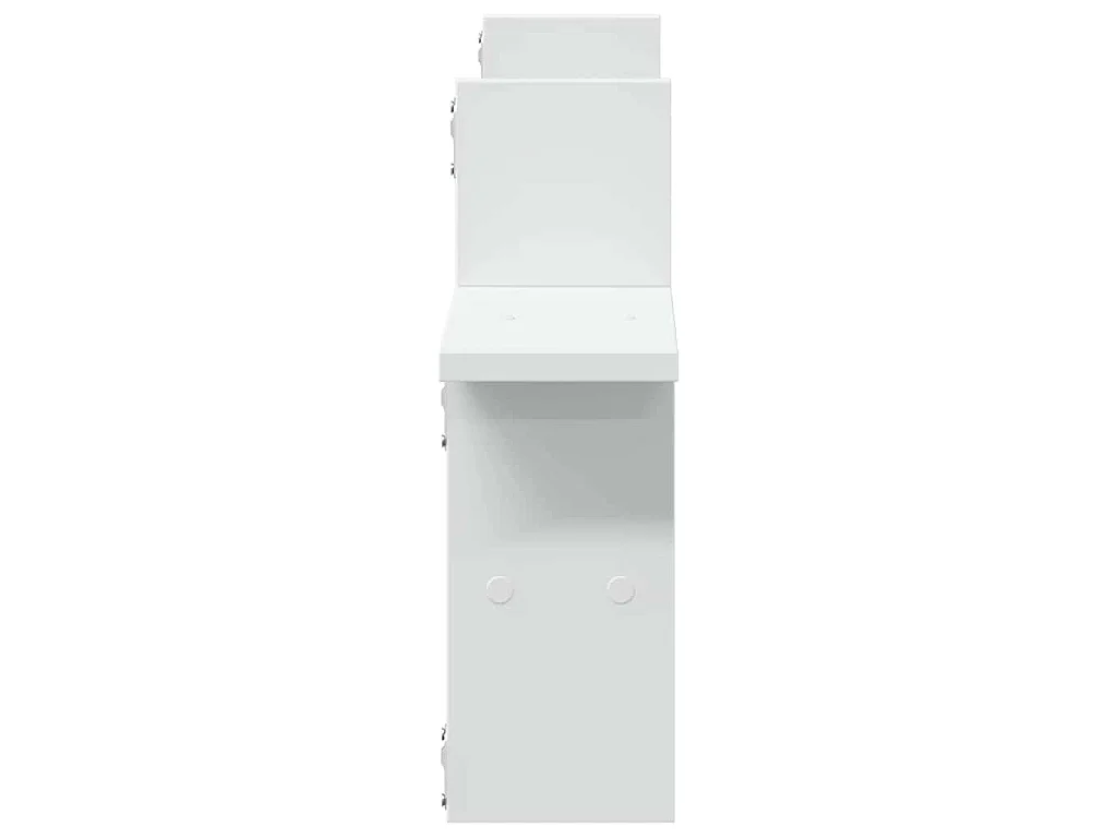 Étagères murales 2 pcs blanc 38x12x38 cm bois d'ingénierie